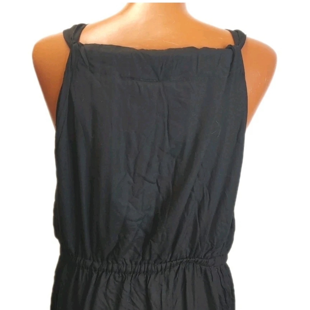 Swimsuits For All Cover-up Tenley Maxi Dress Woman 14/16W Black Side Slits Nwt - Picture 9 of 12